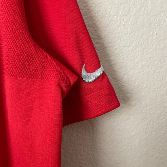 Nike Pro Bowl NFL On Field Polo Shirt Mens XL Red Dri Fit Athletic Henley DH1941 - Picture 6 of 12